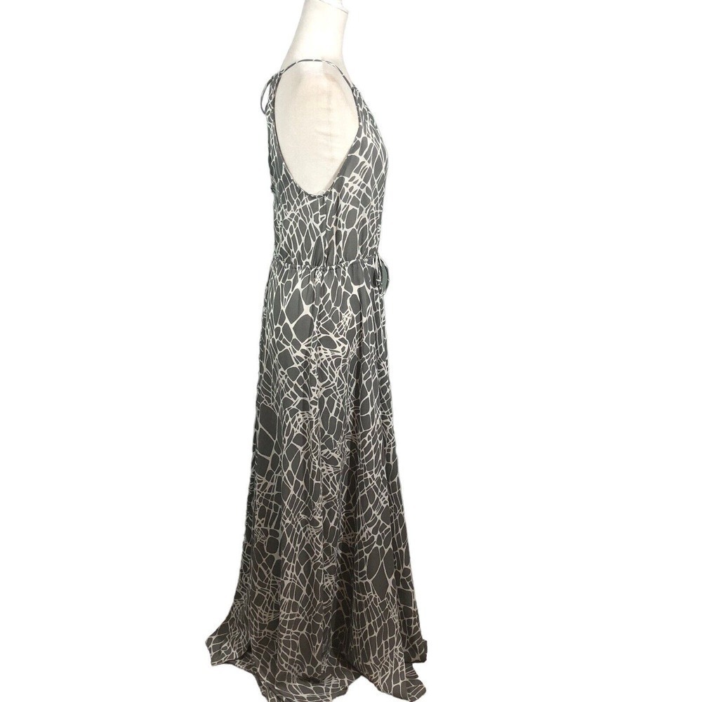 Lulu's‎ Dress Womens S Marble Mood Print Halter Sleeveless Tie Maxi Gown Boho - Picture 14 of 14